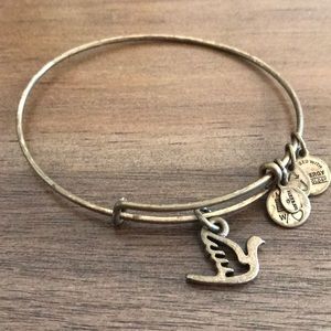 Alex + Ani Dove Gold Bangle Bracelet